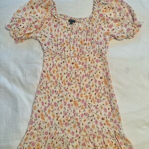 Floral Smocked Puff Sleeve Dress